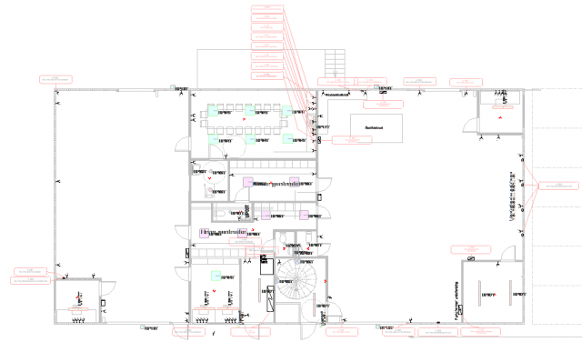 Figur 2 Snitt av RIE tegning, plan 1