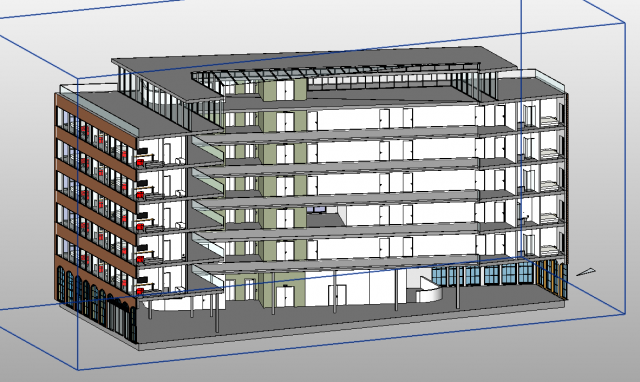 Lengdesnitt atrium (Revit)max